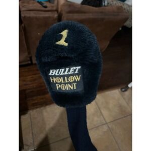 Vintage‎ Bullet Hollow Point Golf Club Head Cover Driver #1 Fuzzy Black
